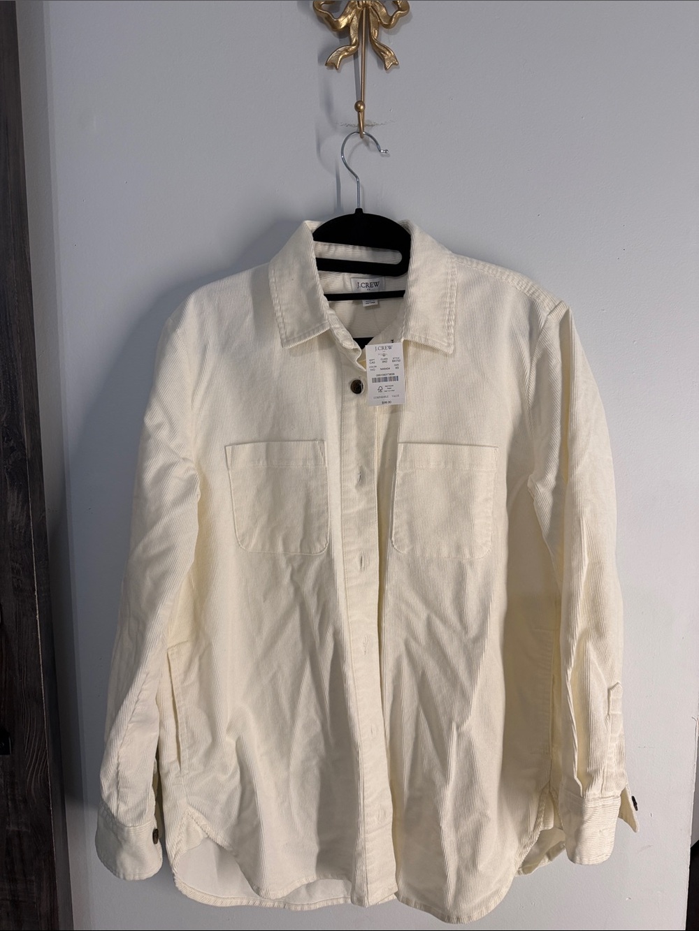 J. Crew Women's Cream Button-Front Jacket XS